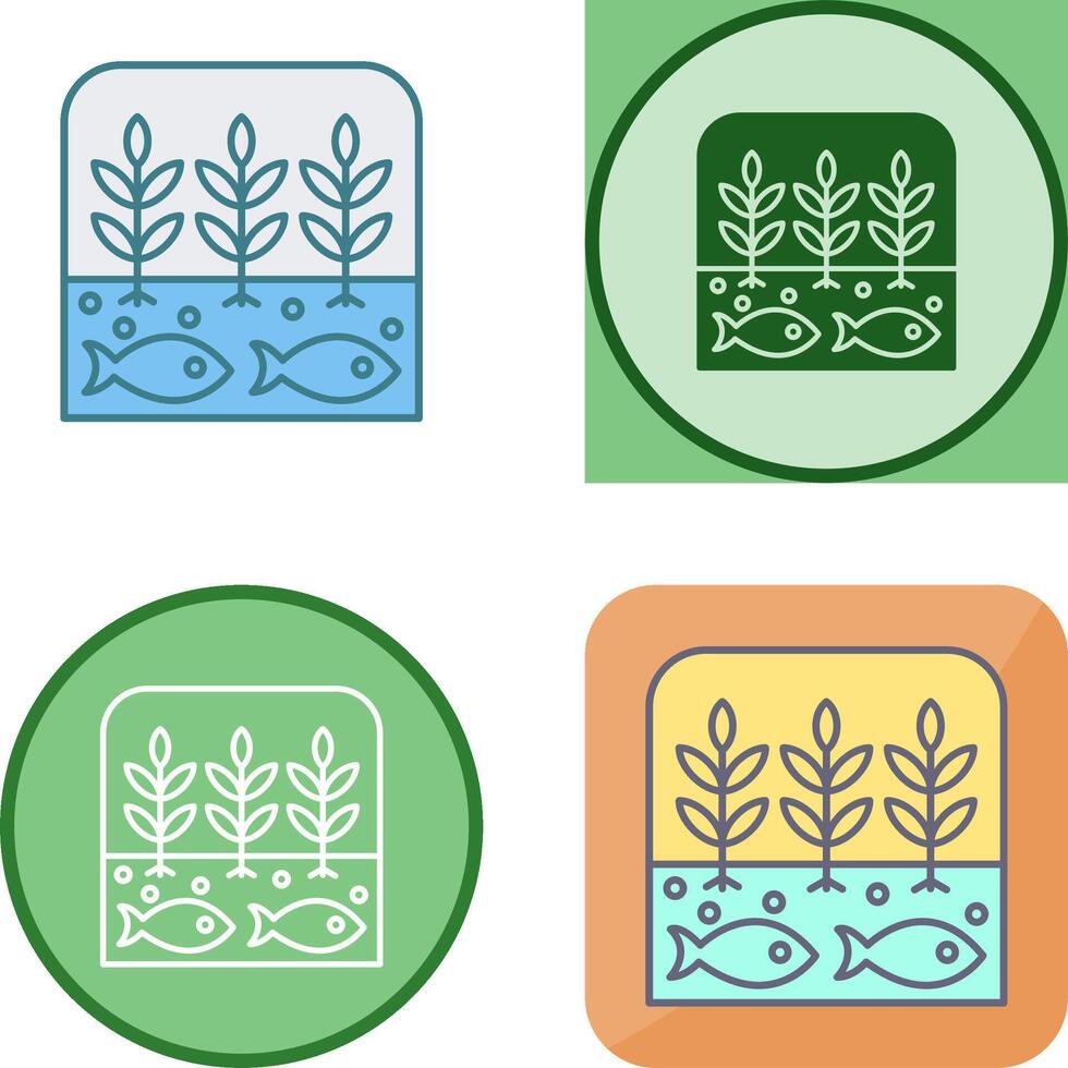 Hydroponic Icon Design vector