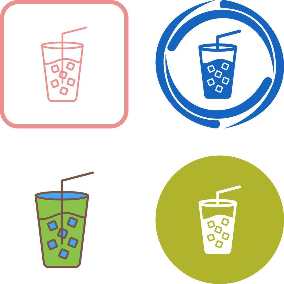 Cold Drink Icon Design vector