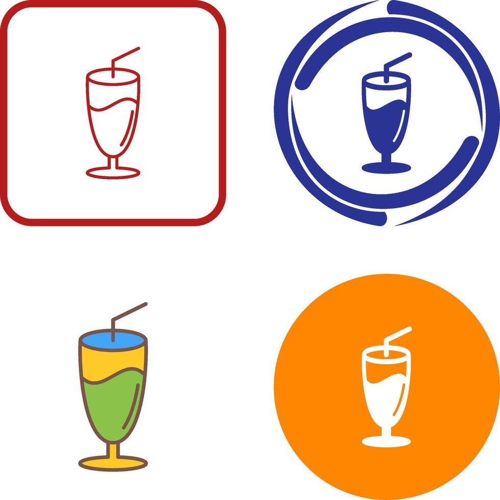 Milkshake Icon Design vector