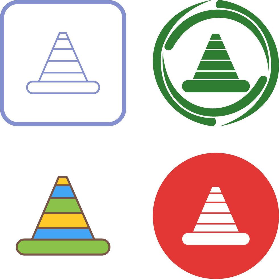 Traffic Cone Icon Design vector