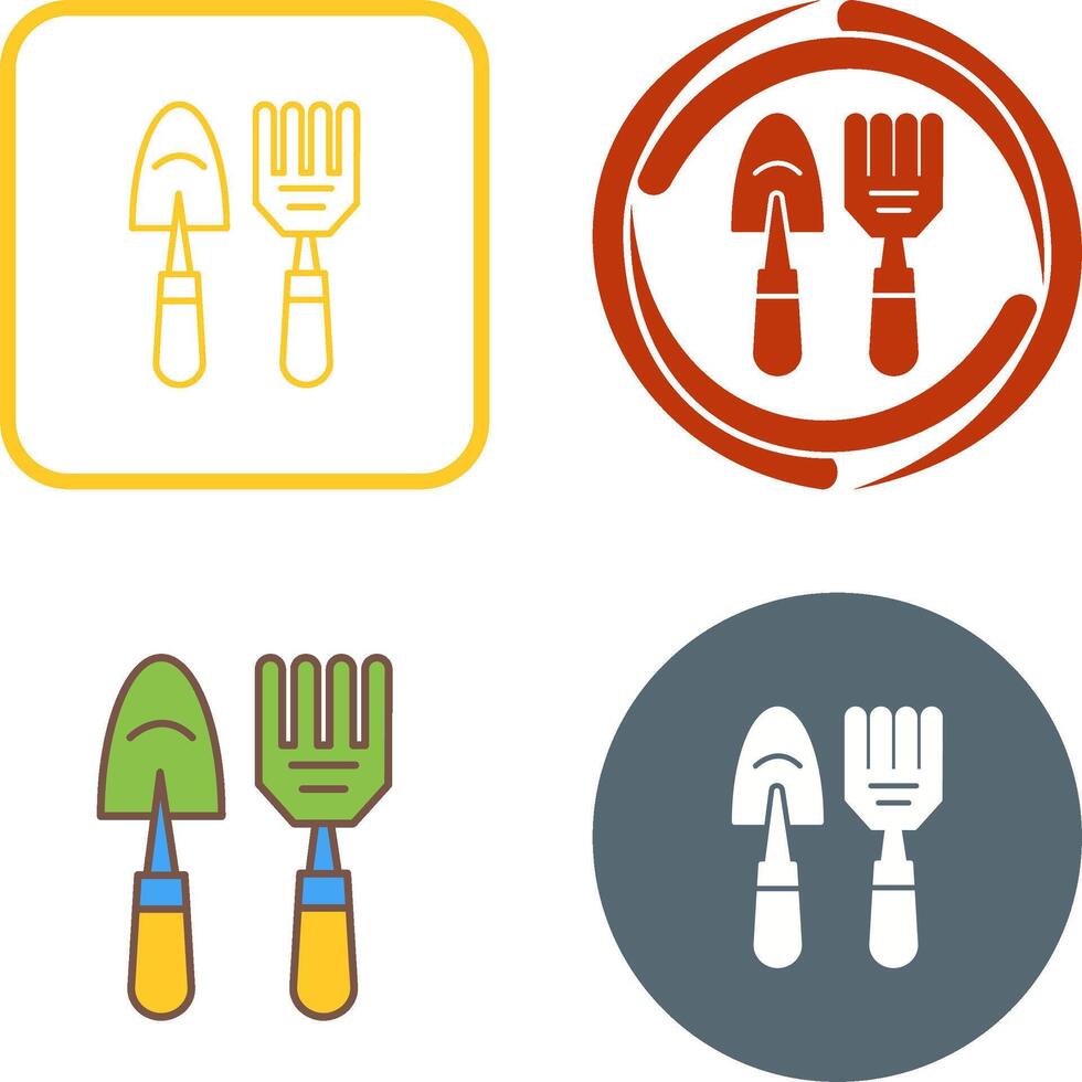 Gardening Tools Icon Design vector