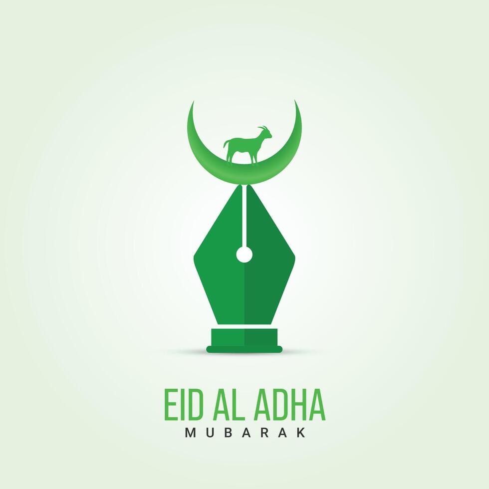 Eid al adha mubarak. Eid al adha mubarak creative ads design. , 3d, illustration vector