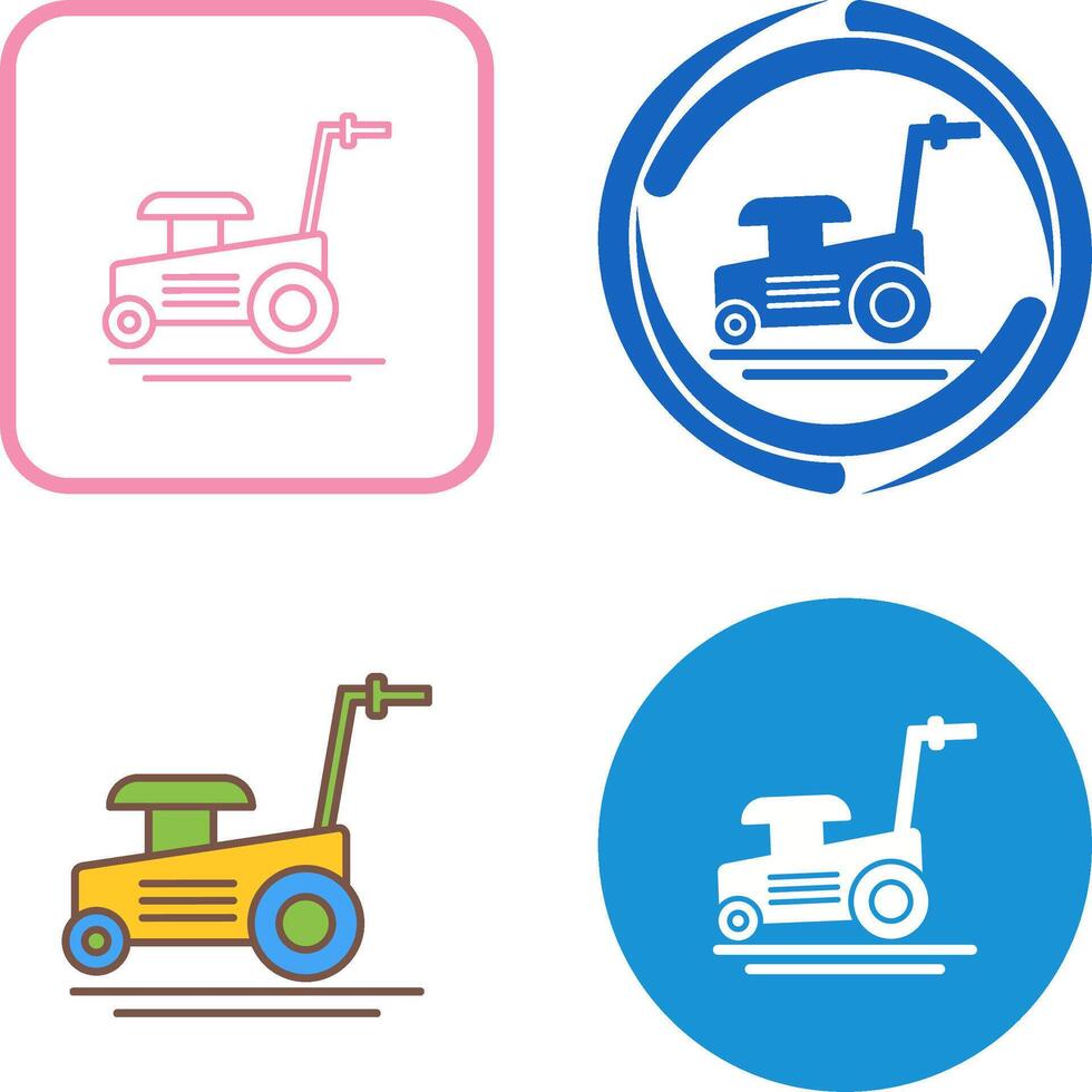 Lawn Mower Icon Design vector