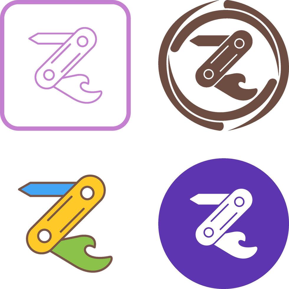 Swiss Army Knife Icon Design vector