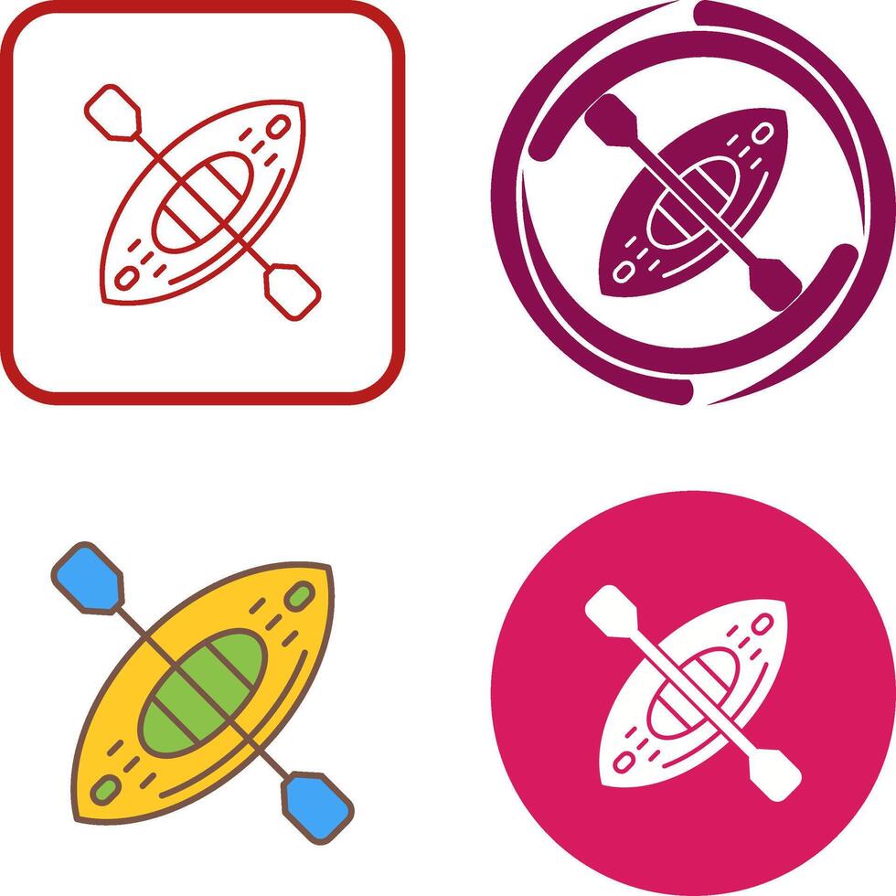 Kayak Icon Design vector