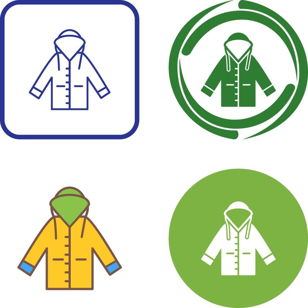 Raincoat Icon Design vector