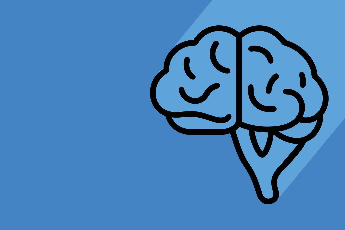 brain graph on blue background vector