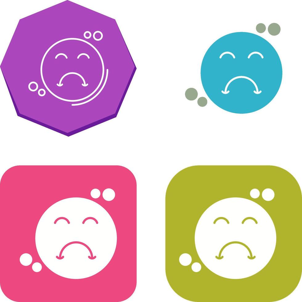 Upset Icon Design vector