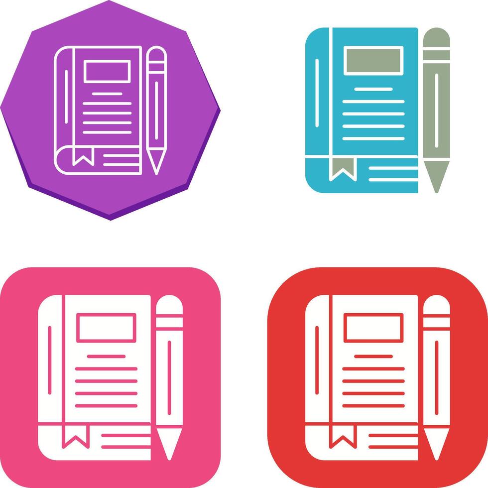 Diary Icon Design vector