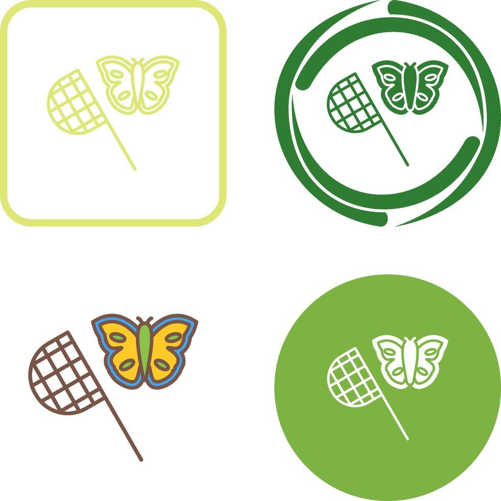Butterfly Catcher Icon Design vector