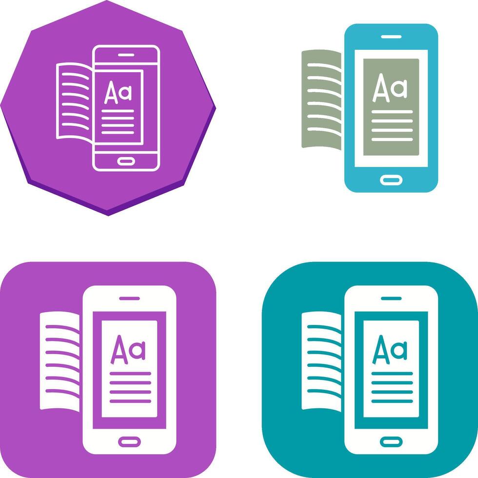 Ebook Icon Design vector