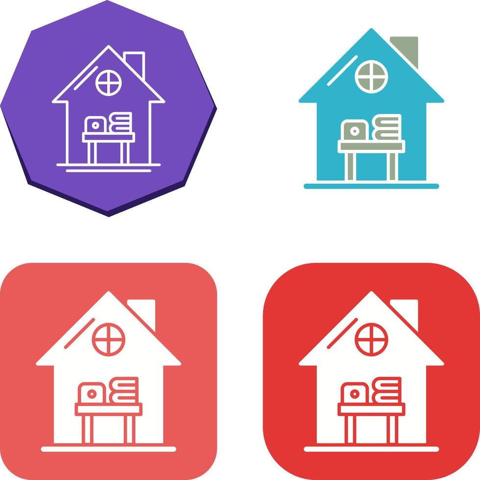 Home Work Place Icon Design vector