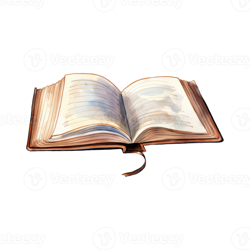 Open Book Resting on a Surface png