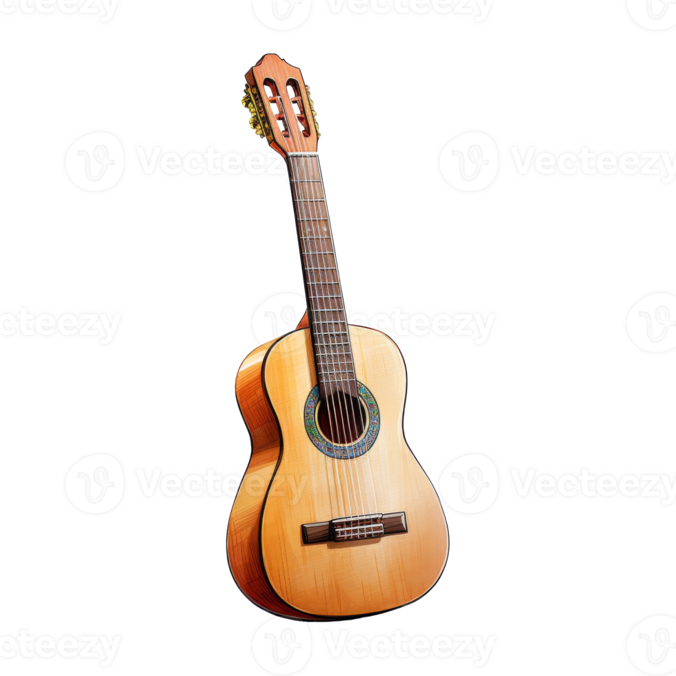 Colorful Array of Guitar 44175409 PNG