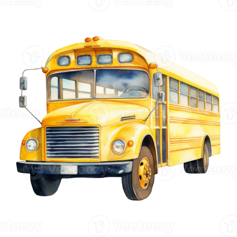 Bright Yellow School Bus png