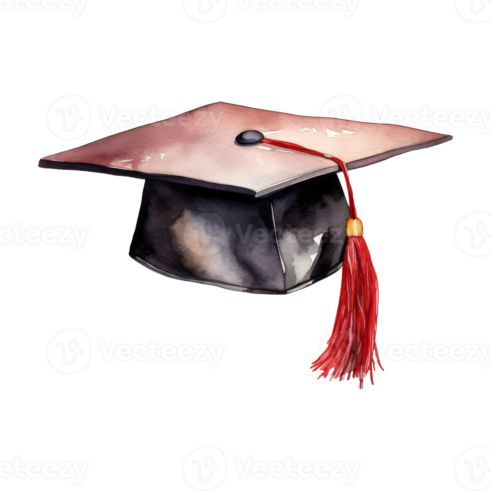 Celebratory Graduation Cap with Matching Tassel png