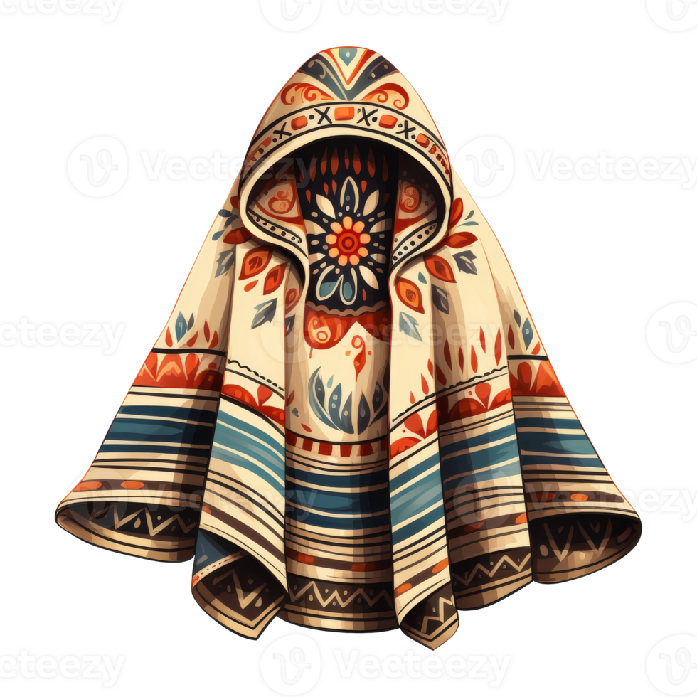 Mexican Poncho for Cultural Celebrations png