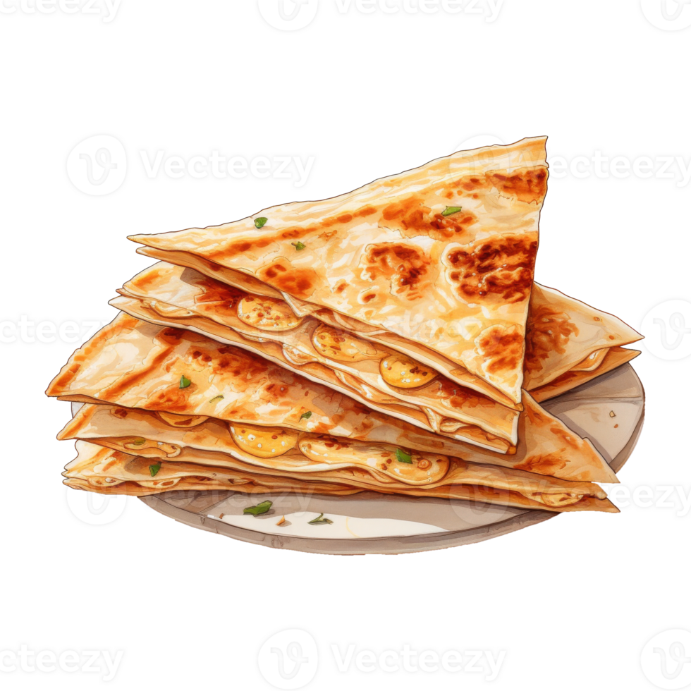 Quesadilla with Melted Cheese Stretching png
