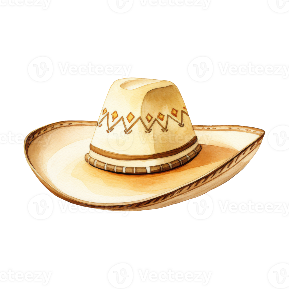 Handmade Straw Sombrero with Wide Brim png