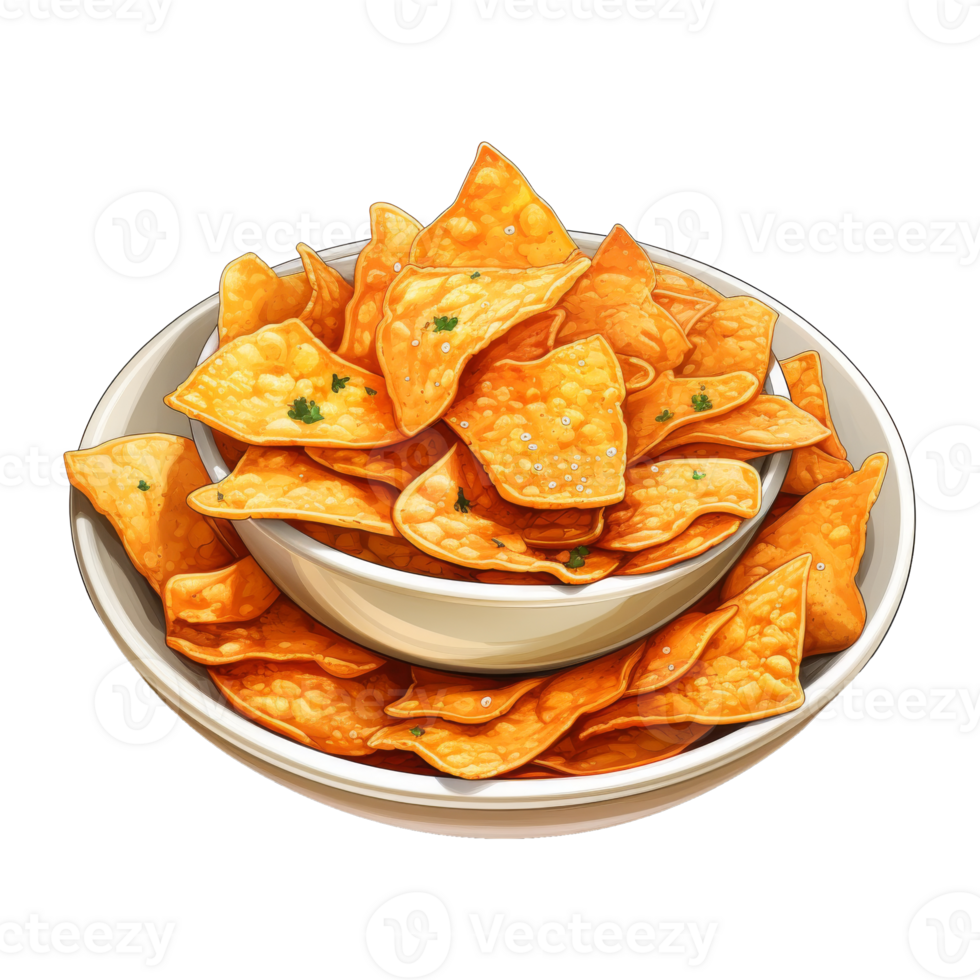 Overflowing with Crunchy Tortilla Chips png