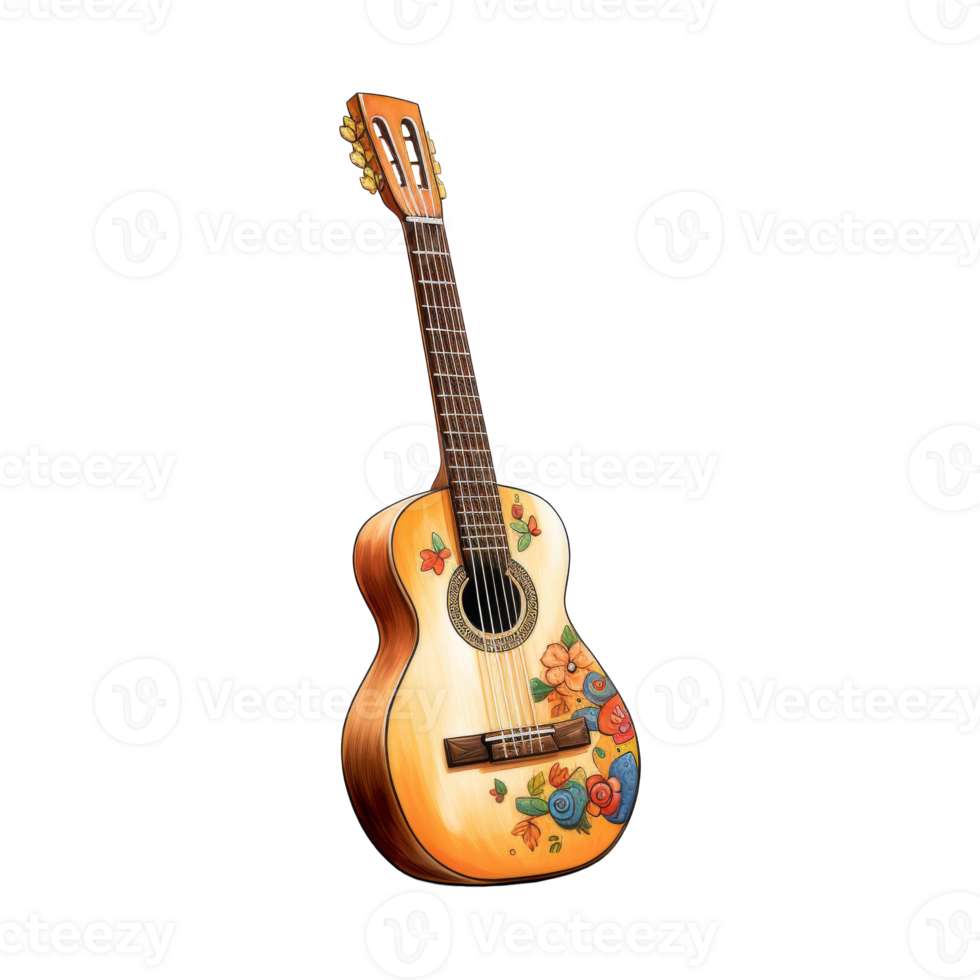 Colorful Array of Guitar 44175593 PNG