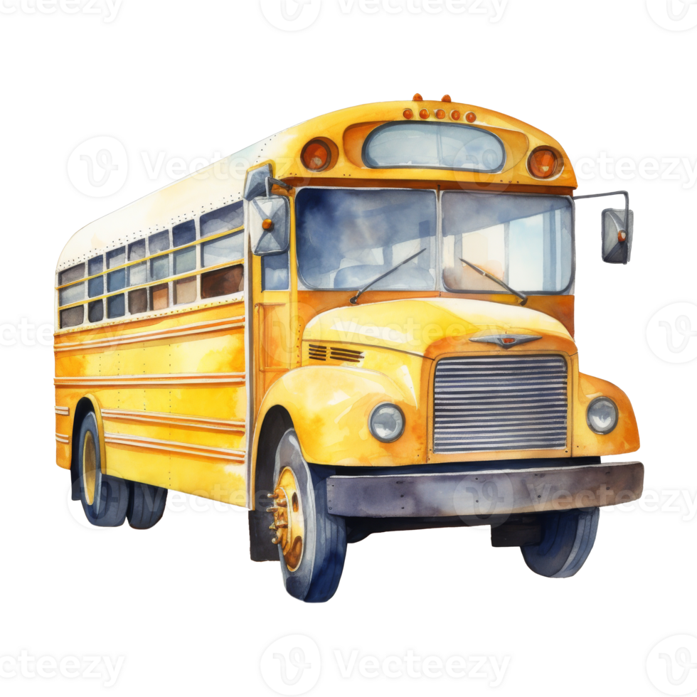 Bright Yellow School Bus png