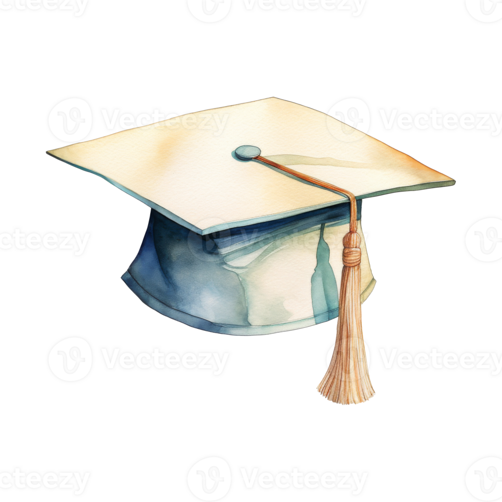 Celebratory Graduation Cap with Matching Tassel png