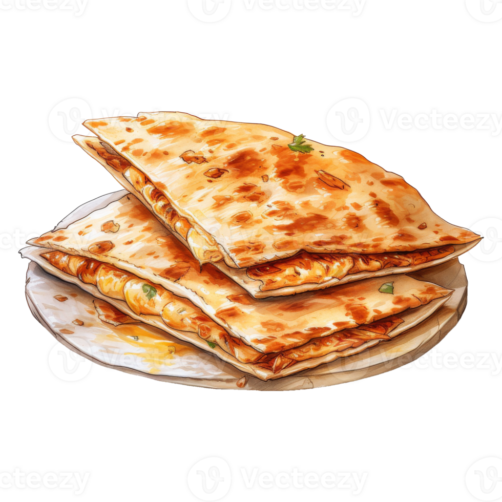 Quesadilla with Melted Cheese Stretching png