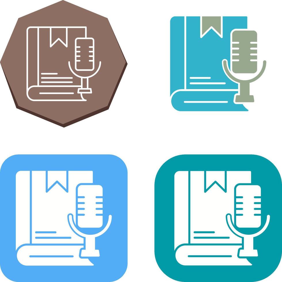 diseño de icono de audiolibro vector