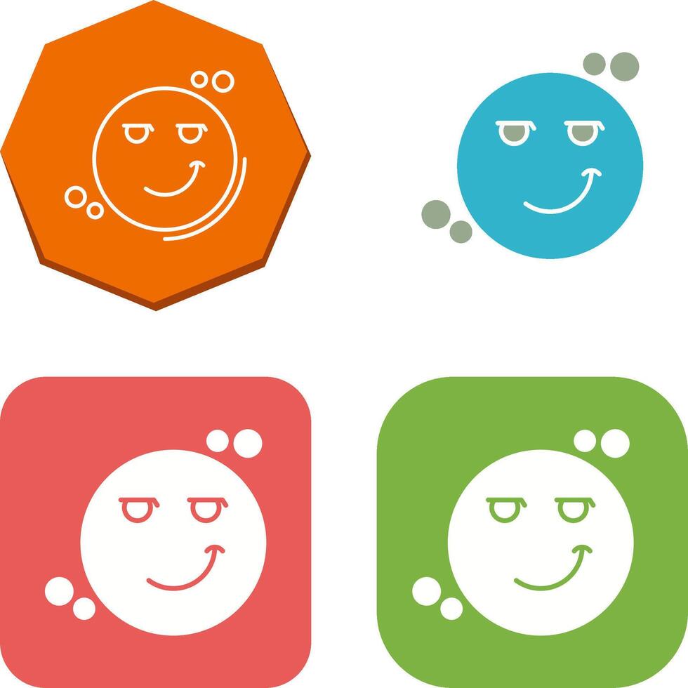 Smirk Icon Design vector
