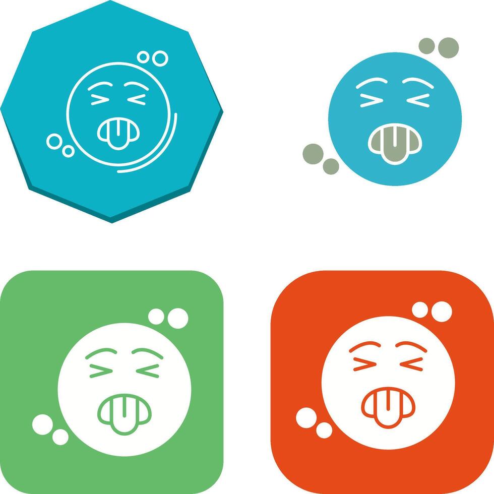 Disgusted Icon Design vector