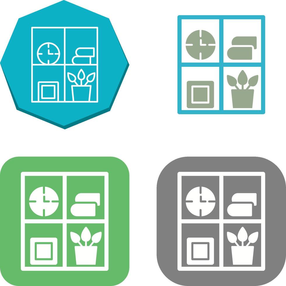 Bookshelf Icon Design vector