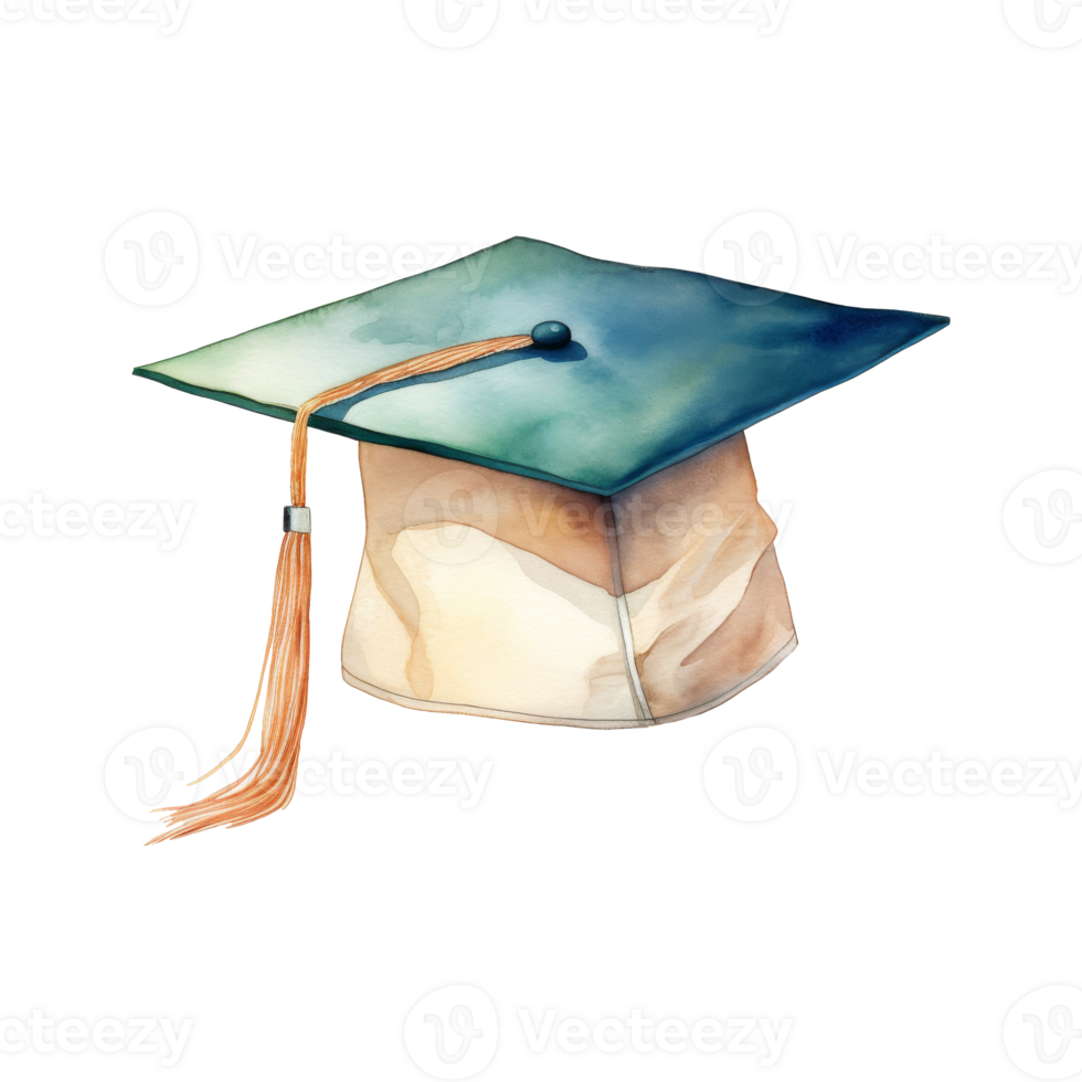 Celebratory Graduation Cap with Matching Tassel png