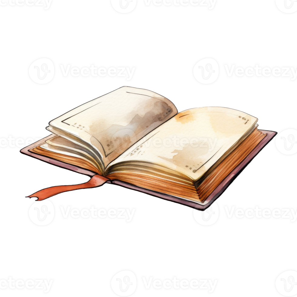 Open Book Resting on a Surface png