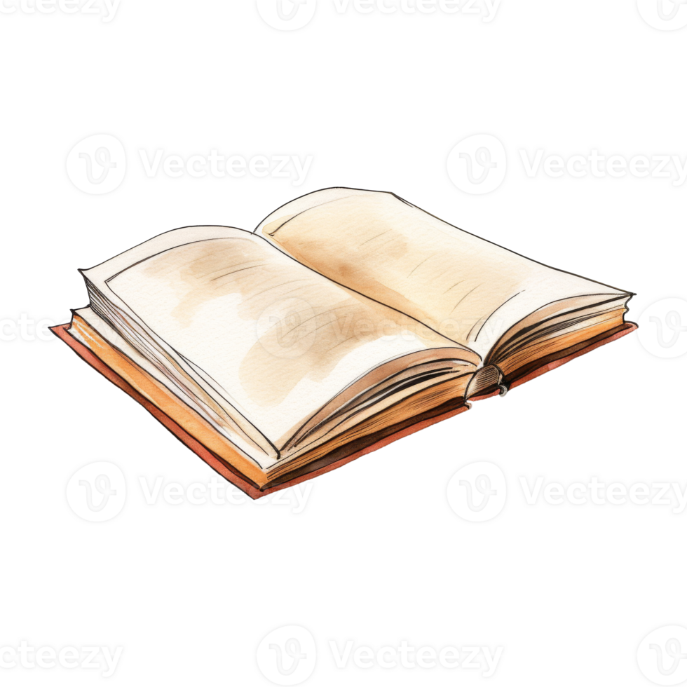 Open Book Resting on a Surface png