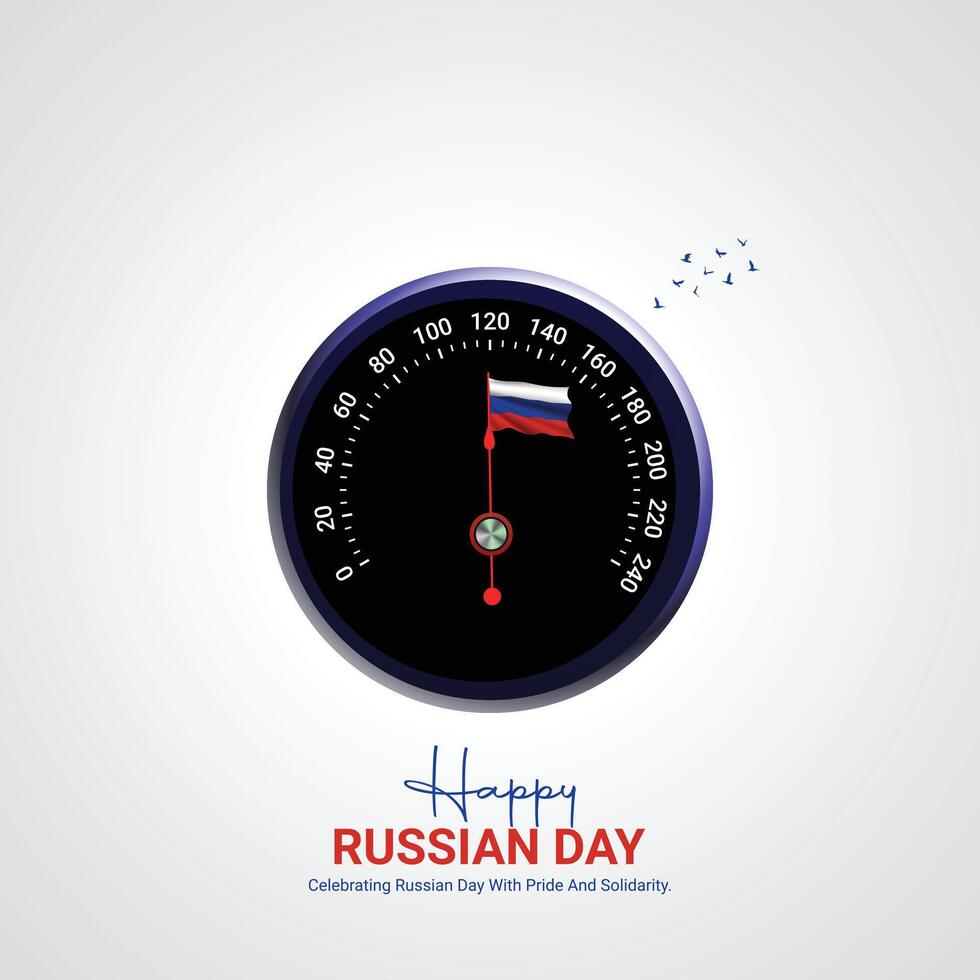 russian independence day. russian independence day creative ads design, 12 june. social media poster, , 3D illustration. vector