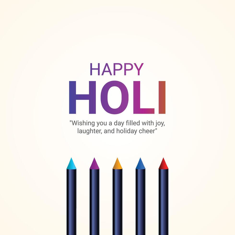 creative illustration of Happy holi festival for social media ads vector