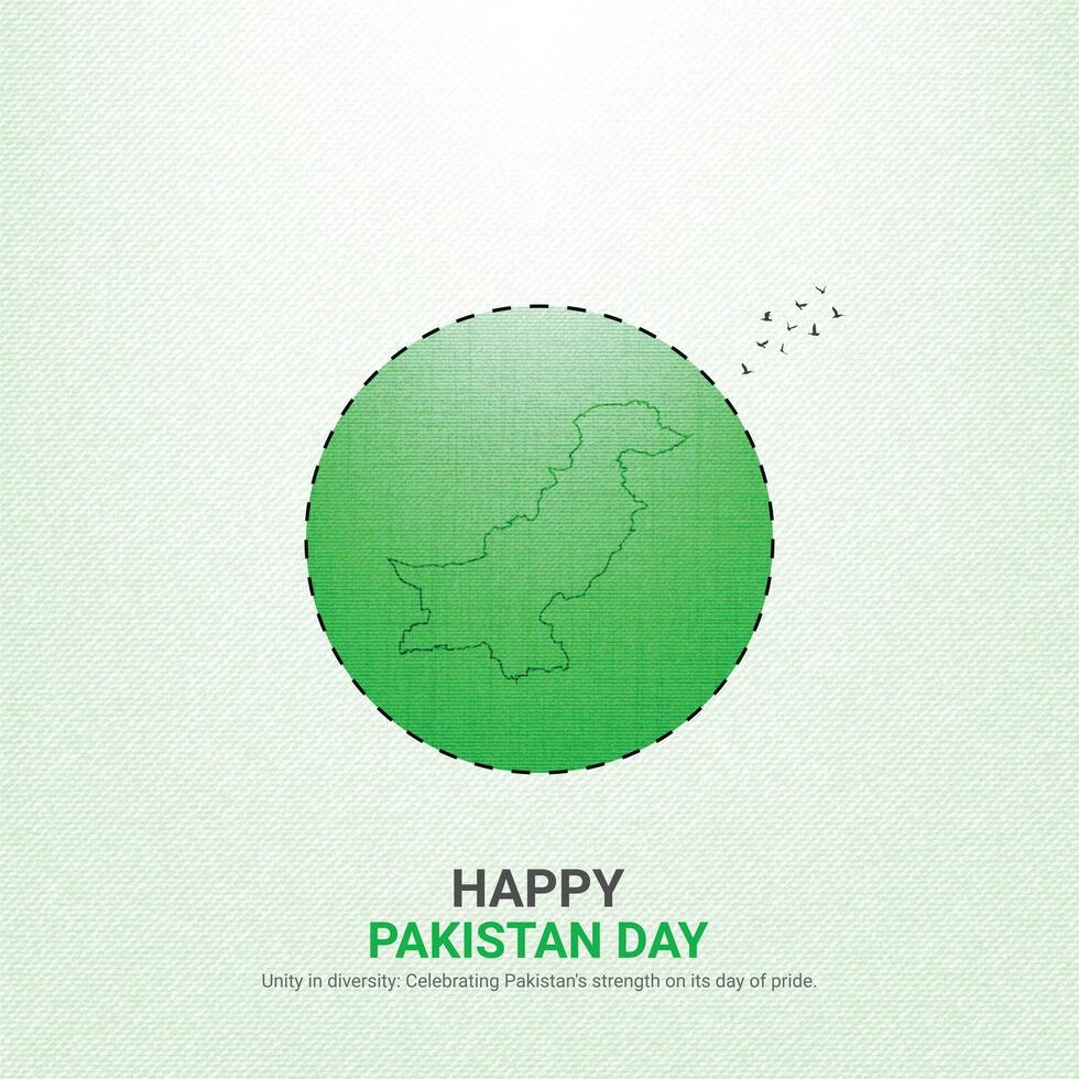 pakistan resolution day. pakistan resolution day creative ads design. post, , 3D illustration. vector