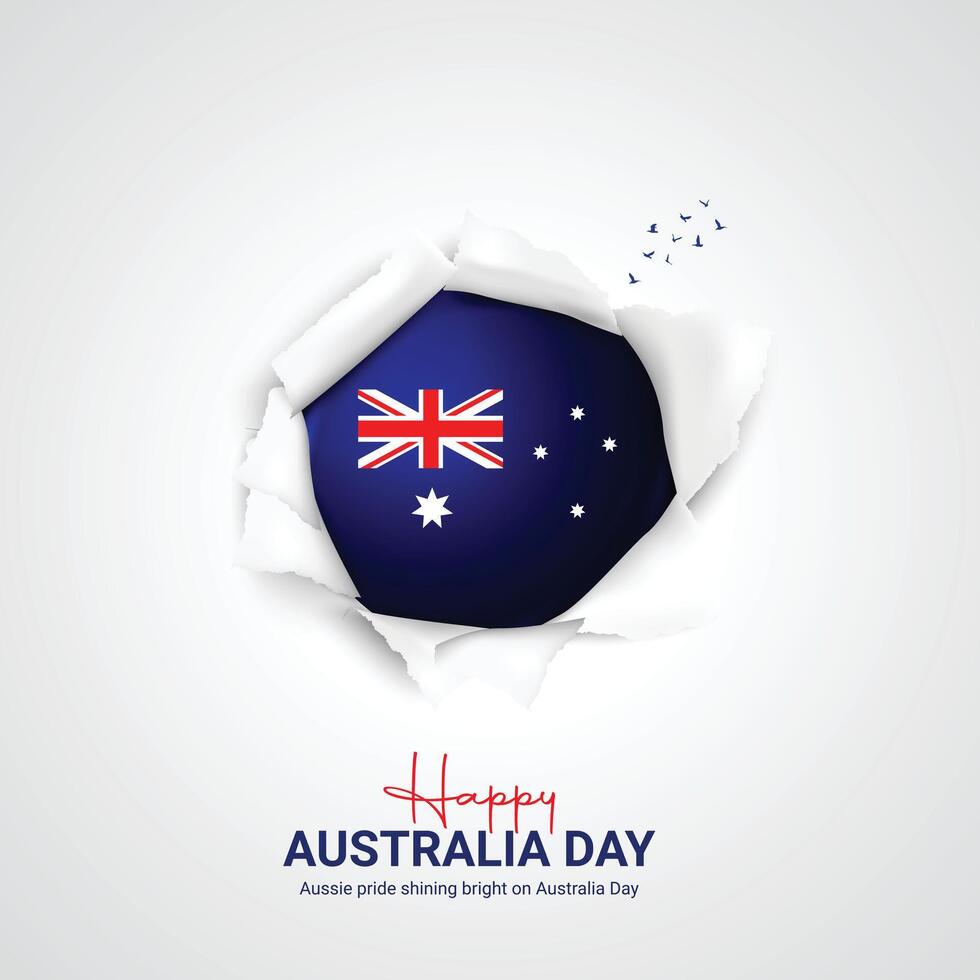 Happy Australia Day. Australia Day creative ads design vector
