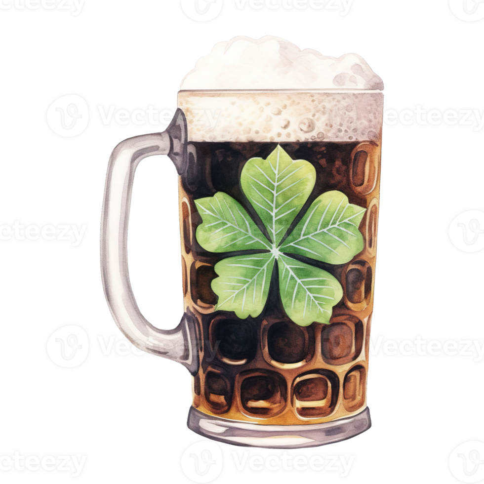 Festive Clover Beer Mugs for Celebratory Toasts png