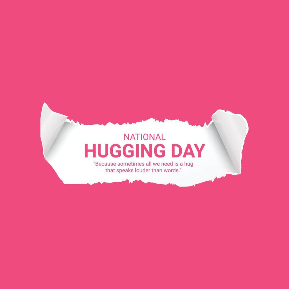 National Hugging Day, celebrated on January 21, creative design for social media ads vector