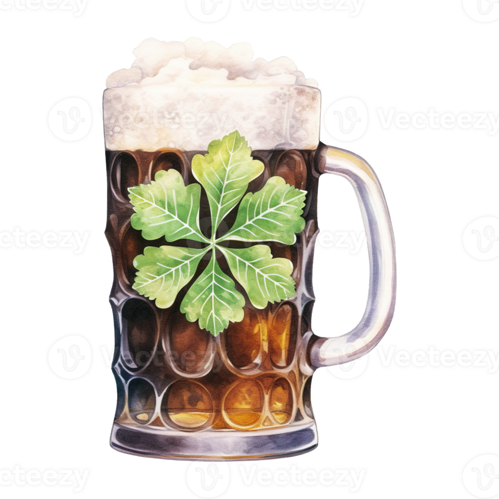 Festive Clover Beer Mugs for Celebratory Toasts png