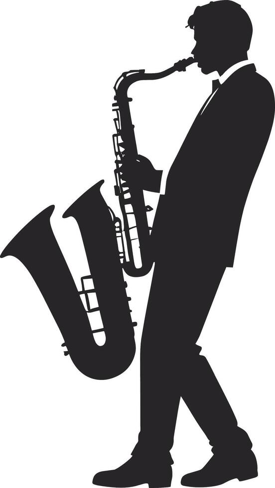 Set of silhouettes of musicians on a white background. illustration vector