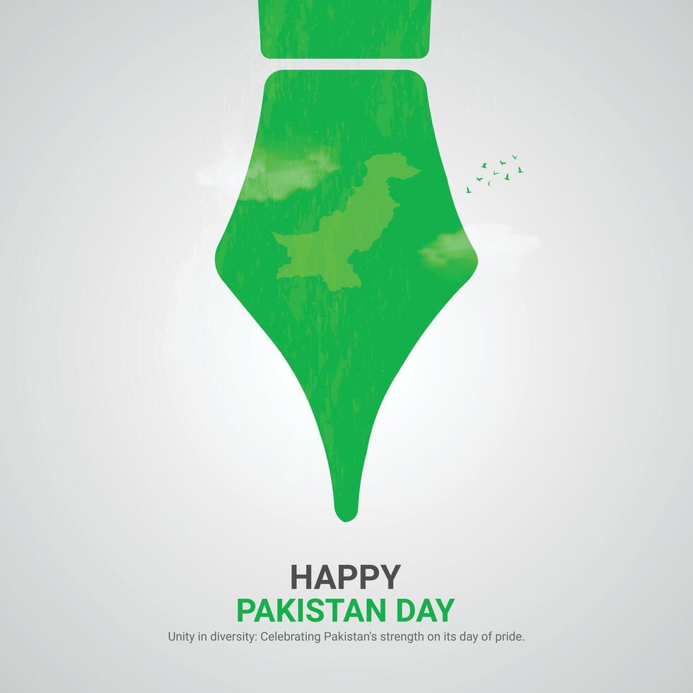 pakistan resolution day. pakistan resolution day creative ads design. post, , 3D illustration. vector