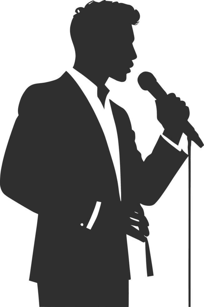 Set of silhouettes of musicians on a white background. illustration vector