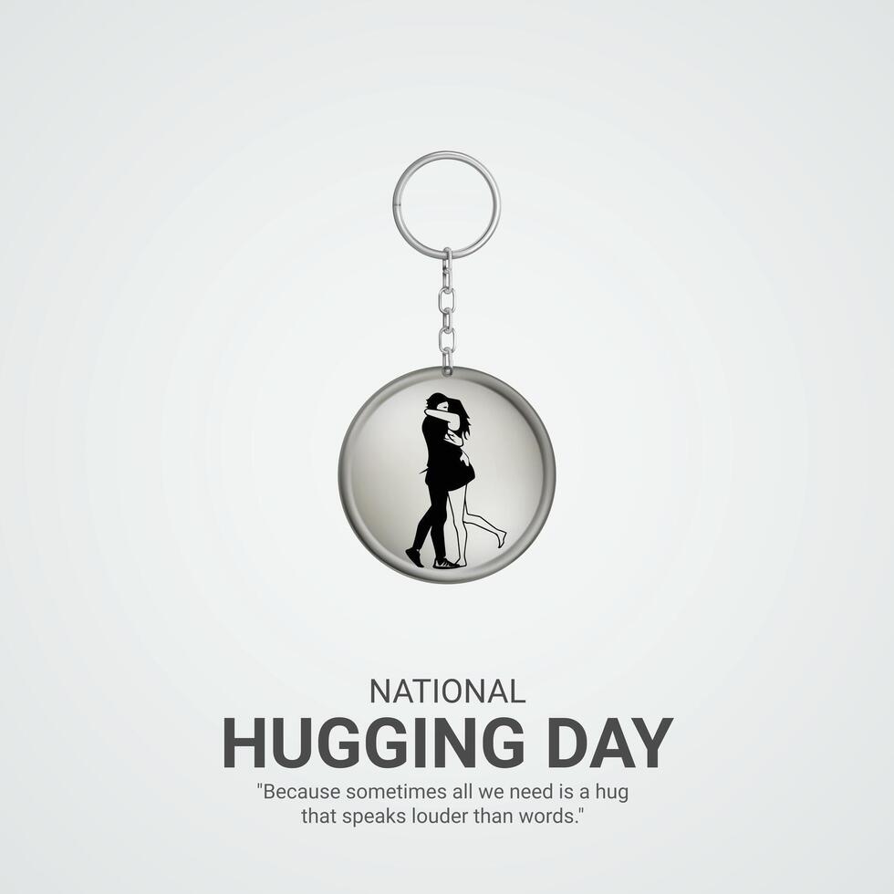 National Hugging Day, celebrated on January 21, creative design for social media ads vector