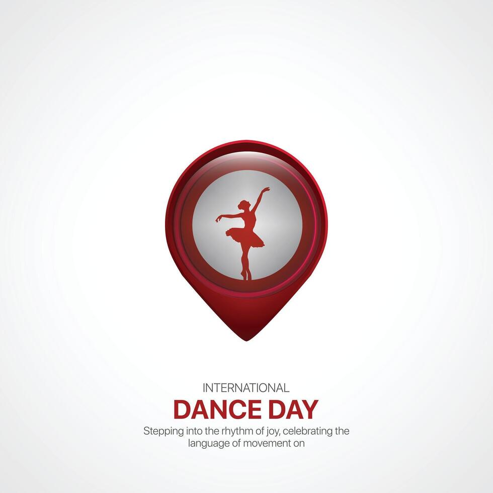 International Dance Day. Dance Day creative ads design April 29. social media poster, , 3D illustration. vector