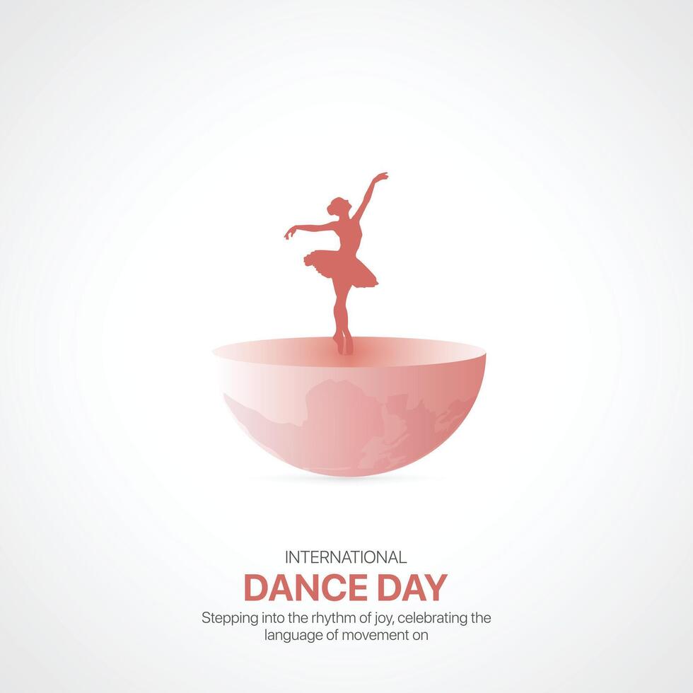 International Dance Day. Dance Day creative ads design April 29. social media poster, , 3D illustration. vector