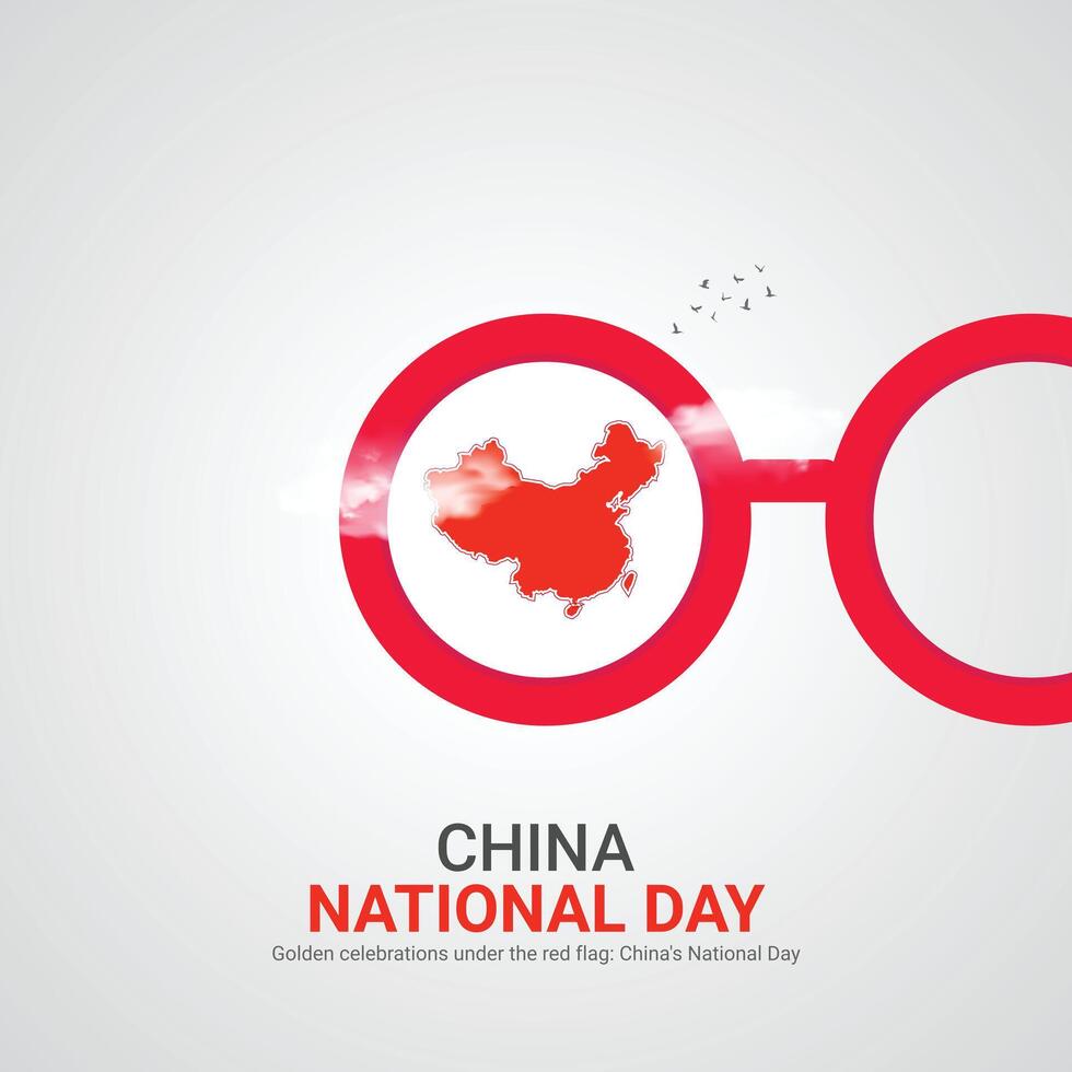china national day. china national day creative ads design 1 Oct . , 3D illustration. vector