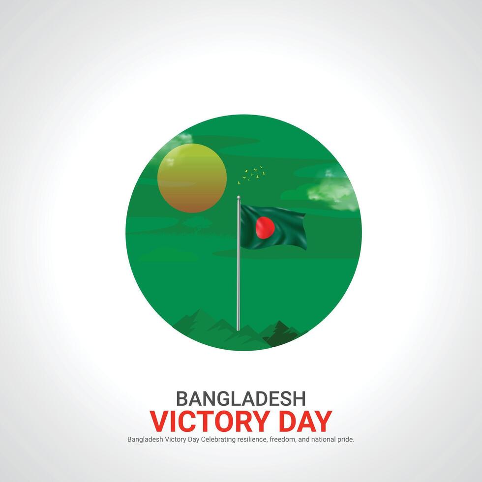 bangladesh victory day. bangladesh victory day creative ads design december 16. , 3D illustration. vector